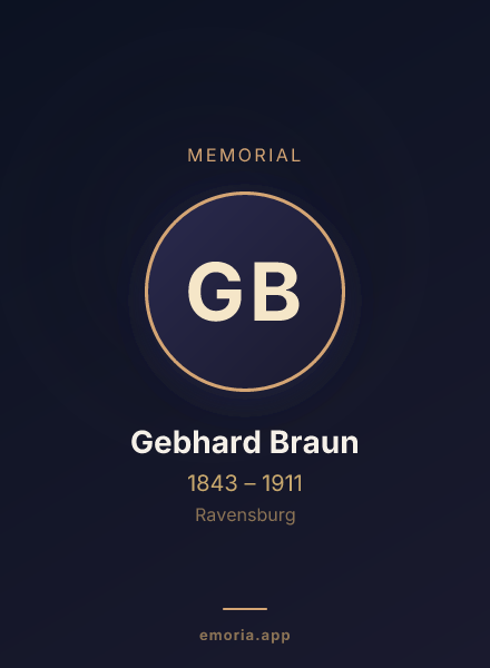 Memorial portrait of Gebhard Braun