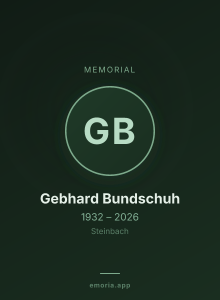 Memorial portrait of Gebhard Bundschuh
