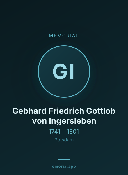 Memorial portrait of Gebhard Friedrich Gottlob von Ingersleben