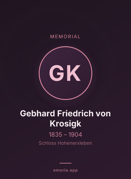 Memorial portrait of Gebhard Friedrich von Krosigk