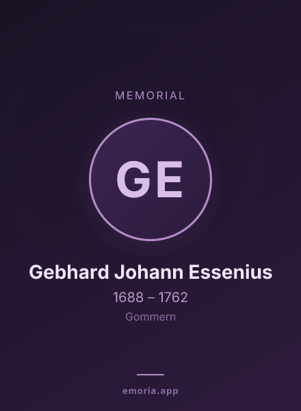 Memorial portrait of Gebhard Johann Essenius
