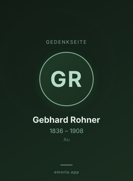 Gedenkportrait von Gebhard Rohner