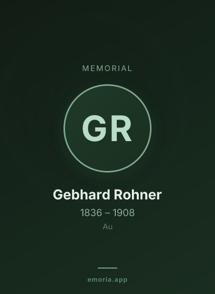 Memorial portrait of Gebhard Rohner