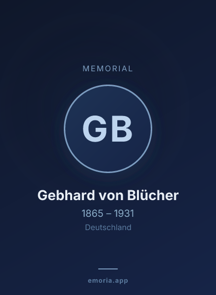 Memorial portrait of Gebhard von Blücher