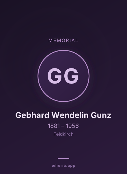 Memorial portrait of Gebhard Wendelin Gunz