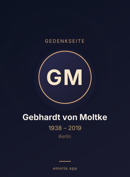 Gedenkportrait von Gebhardt von Moltke