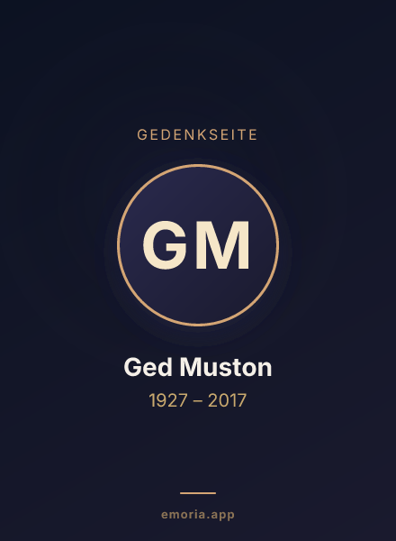 Gedenkportrait von Ged Muston