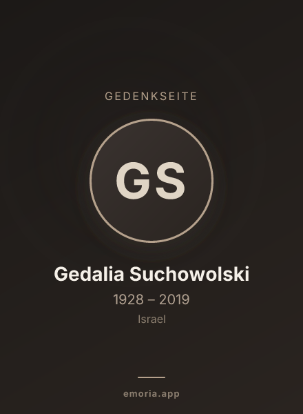 Gedenkportrait von Gedalia Suchowolski