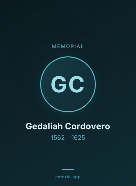 Memorial portrait of Gedaliah Cordovero