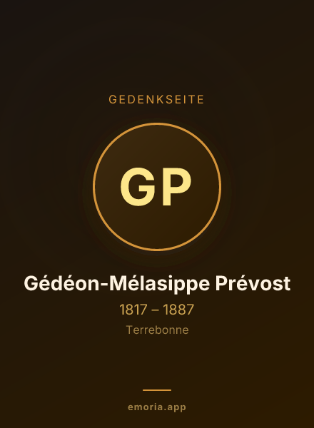 Gedenkportrait von Gédéon-Mélasippe Prévost