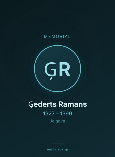 Memorial portrait of Ģederts Ramans