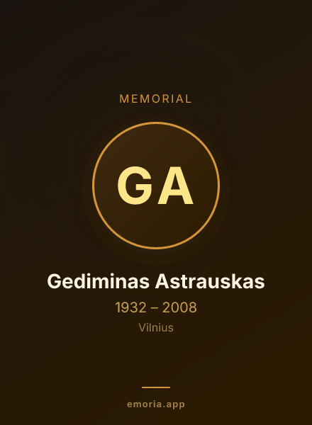 Memorial portrait of Gediminas Astrauskas