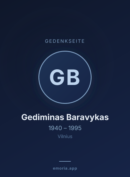Gedenkportrait von Gediminas Baravykas