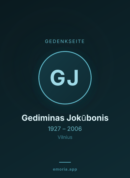 Gedenkportrait von Gediminas Jokūbonis