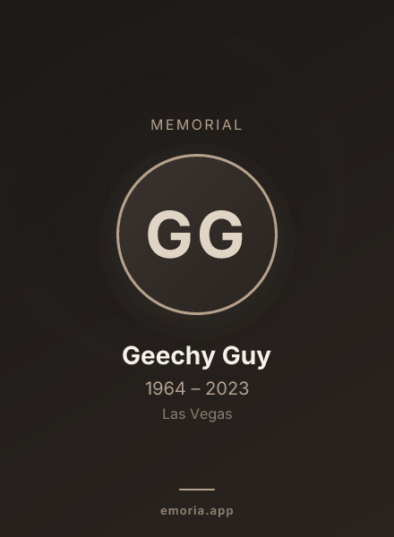 Memorial portrait of Geechy Guy