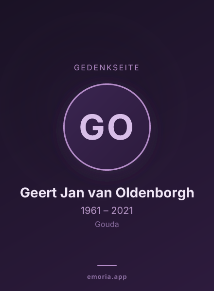 Gedenkportrait von Geert Jan van Oldenborgh