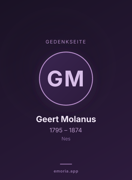 Gedenkportrait von Geert Molanus