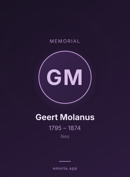 Memorial portrait of Geert Molanus
