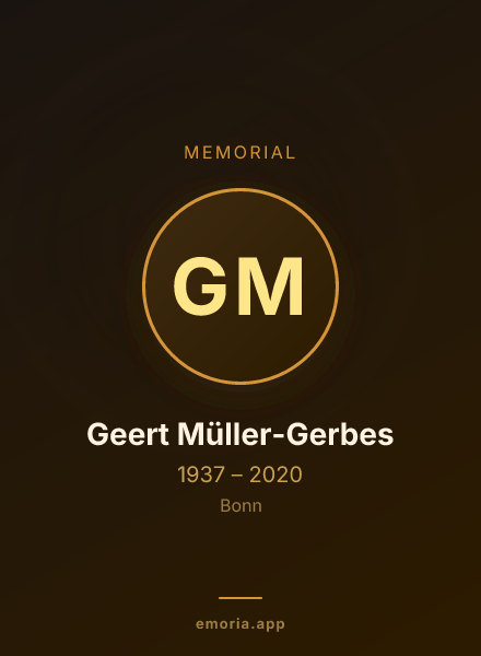 Memorial portrait of Geert Müller-Gerbes