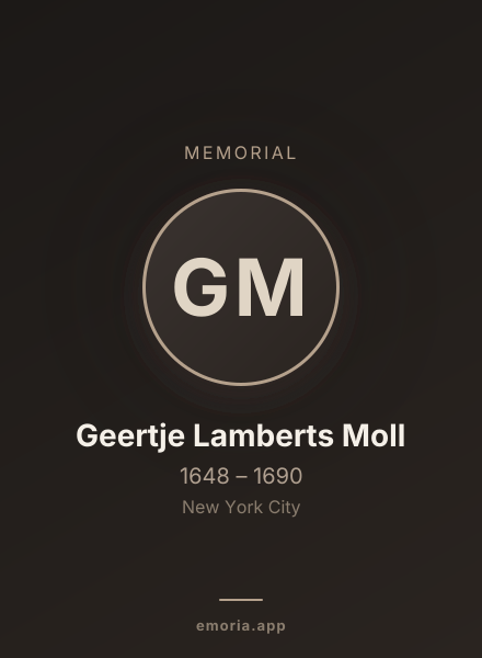 Memorial portrait of Geertje Lamberts Moll