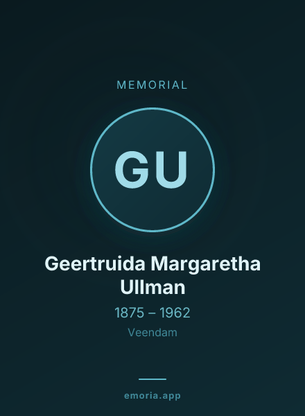Memorial portrait of Geertruida Margaretha Ullman