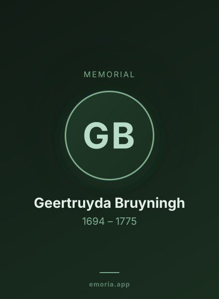 Memorial portrait of Geertruyda Bruyningh