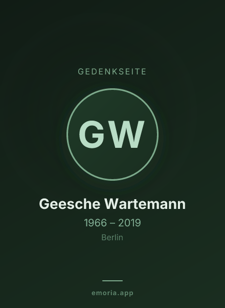 Gedenkportrait von Geesche Wartemann