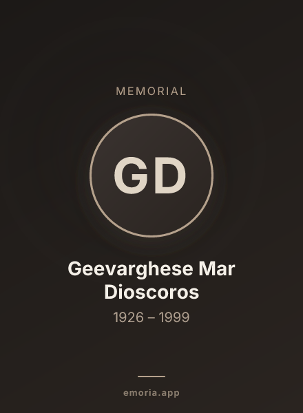 Memorial portrait of Geevarghese Mar Dioscoros
