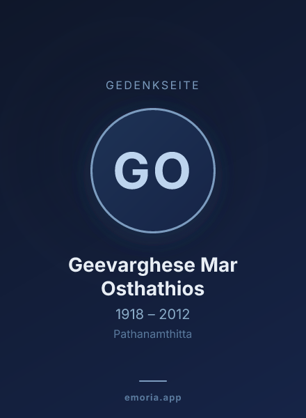 Gedenkportrait von Geevarghese Mar Osthathios
