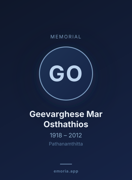 Memorial portrait of Geevarghese Mar Osthathios
