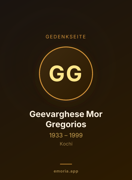 Gedenkportrait von Geevarghese Mor Gregorios