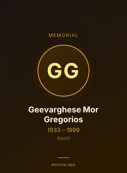 Memorial portrait of Geevarghese Mor Gregorios