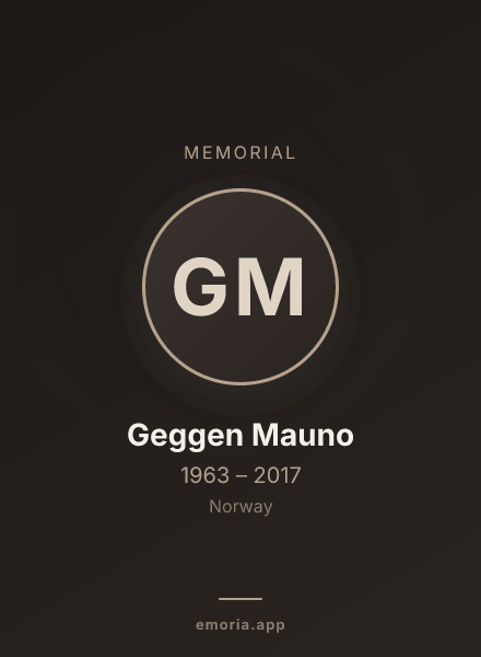 Memorial portrait of Geggen Mauno