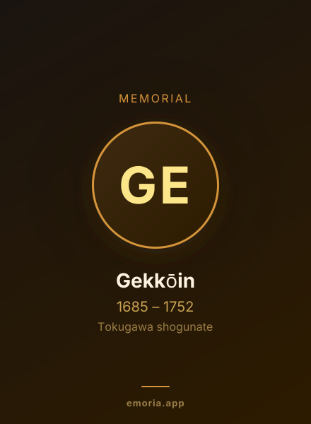 Memorial portrait of Gekkōin