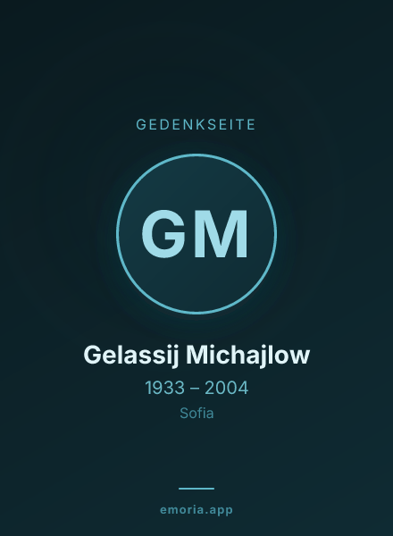 Gedenkportrait von Gelassij Michajlow