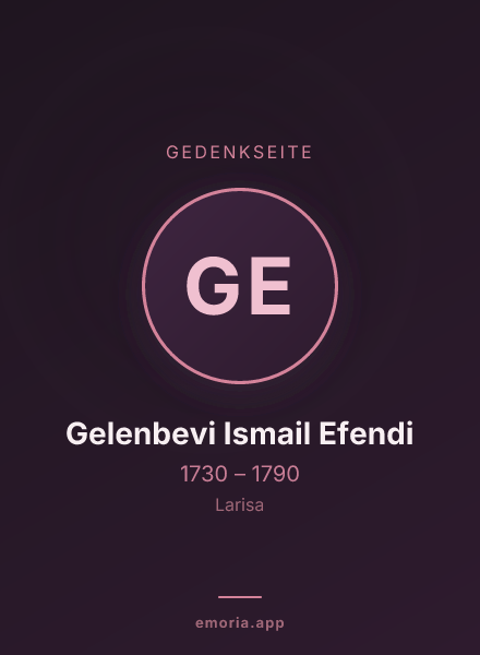 Gedenkportrait von Gelenbevi Ismail Efendi