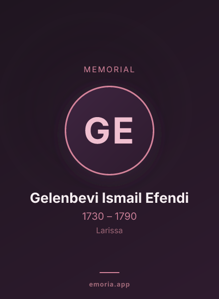 Memorial portrait of Gelenbevi Ismail Efendi