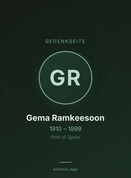 Gedenkportrait von Gema Ramkeesoon