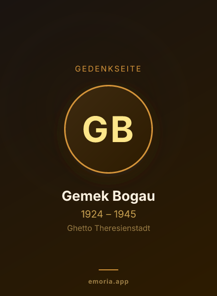 Gedenkportrait von Gemek Bogau