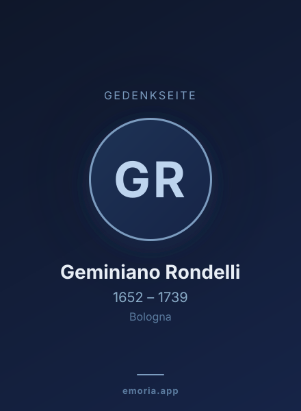 Gedenkportrait von Geminiano Rondelli