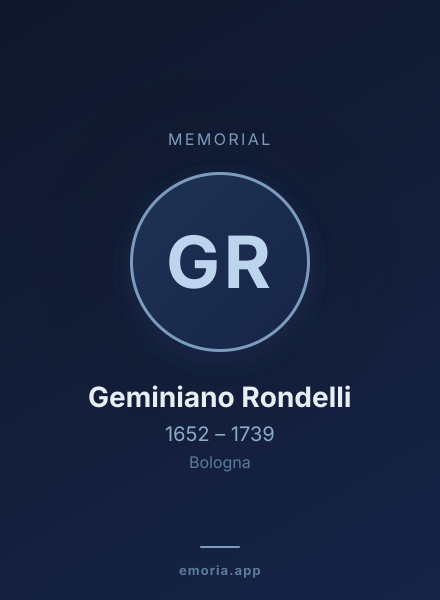 Memorial portrait of Geminiano Rondelli