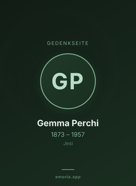 Gedenkportrait von Gemma Perchi