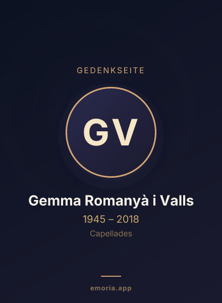 Gedenkportrait von Gemma Romanyà i Valls