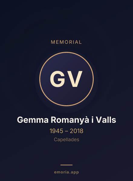 Memorial portrait of Gemma Romanyà i Valls