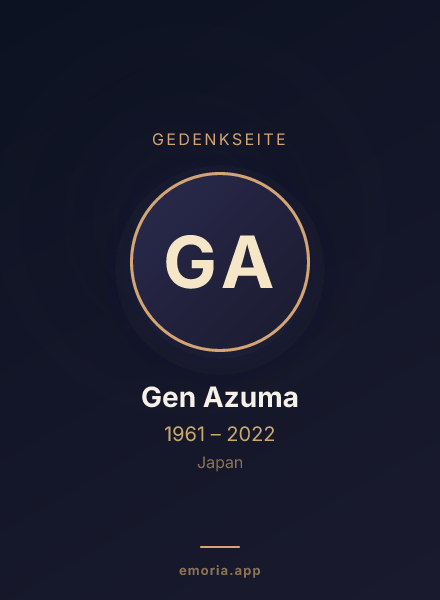 Gedenkportrait von Gen Azuma