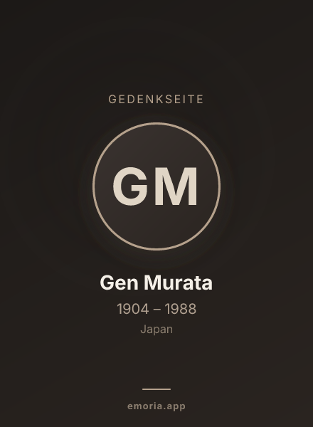 Gedenkportrait von Gen Murata