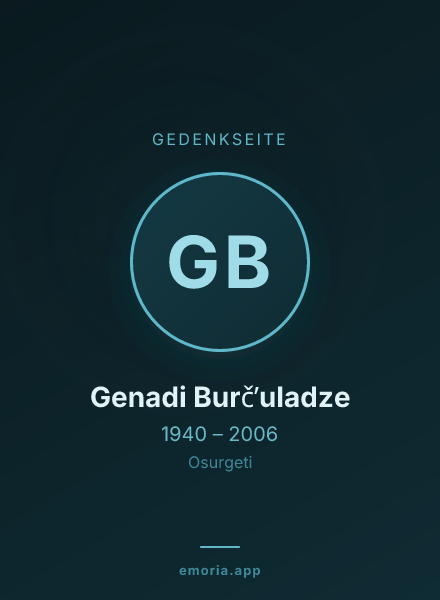 Gedenkportrait von Genadi Burčʹuladze