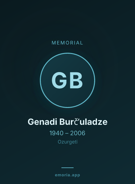 Memorial portrait of Genadi Burčʹuladze