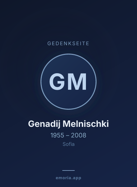Gedenkportrait von Genadij Melnischki