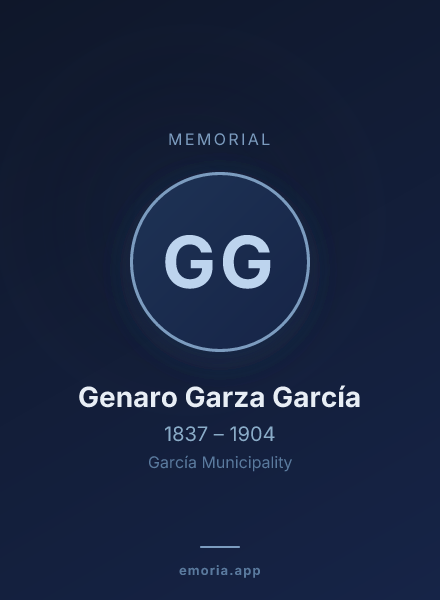 Memorial portrait of Genaro Garza García